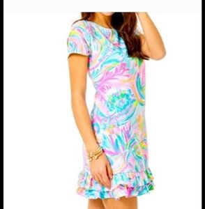Lilly Pulitzer Vibrant Pink and Blue Dress